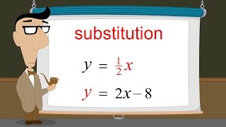 Algebra 36  Solving Systems of Equations by Substitution [upl. by Ynnattirb338]