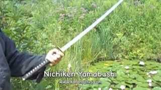 Test de coupe au sabre japonais SkyJiro Domoe Bohi katana cuting test [upl. by Yornoc]