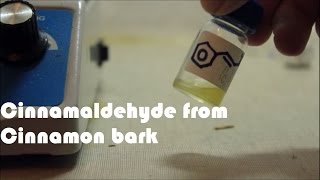 How to extract cinnamaldehyde from cinnamon bark [upl. by Aittam]