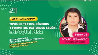 SESIÓN N°03 Tipos de textos géneros y formatos textuales según enfoque PISA [upl. by Awe]