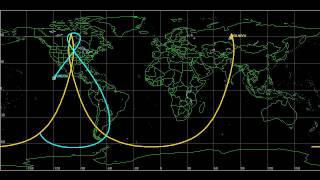 Satellite ground tracks  Eccentricity [upl. by Cindi]