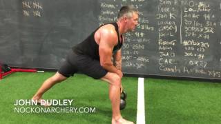 Proper form for kettlebell rows for archery strength with John Dudley [upl. by Yellat671]