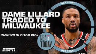 Damian Lillard traded to the Bucks 👀 NBA Today reacts to the 3team megadeal [upl. by Ocsecnarf]