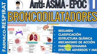 BRONCODILATADORES Corticoides INHALADOS Resumen Clasificación FARMACOLOGIA RESPIRATORIA 1 [upl. by Noll939]