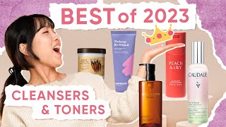 🥇 THE BEST OF 2023 CLEANSERS amp TONERS 🥇 pt1 [upl. by Fanchie393]