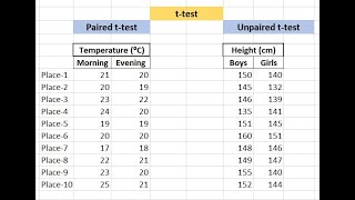 How to perform ttest in Excel [upl. by Etem457]