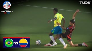 ¡POLÉMICA No marcan penal sobre Vinicius  Brasil 10 Colombia  Copa América 2024  J3  TUDN [upl. by Bloom]