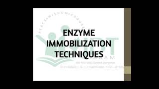 ENZYMES IMMOBILIZATION [upl. by Leela424]