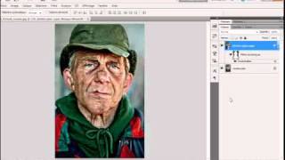 Adobe Photoshop CS5  Portrait de vieil homme [upl. by Besnard912]