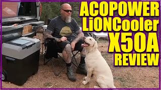 AcoPower X50a LiOnCooler Battery and Solar Powered Refrigerator Review [upl. by Delora811]