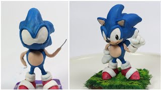 como hacer a sonic clásico the hedgehog plastilina  how to do sonic clay Figcart [upl. by Honna]