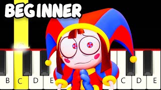 The Amazing Digital Circus Main Theme  TADC  Fast and Slow Easy Piano Tutorial  Beginner [upl. by Remsen]