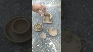 Mini kitchen sets Mitti ke khilaune Mitti ke bartanviralvideo vidio [upl. by Cutler135]