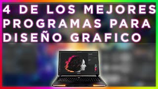 4 Mejores Programas para Diseño Grafico ✅ [upl. by Ennove302]