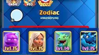 Level 15 Elixir golem BEST ELIXIR GOLEM DECK IN Clash Royale Zodiac [upl. by Ardnuaed]