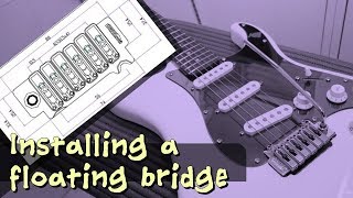 Installing a floating bridge on a strat English [upl. by Hobey]