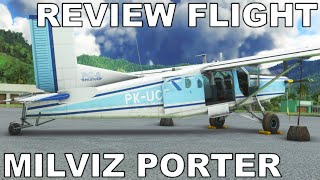 MILVIZ PC6 Porter  REAL PILOT  Mountain Cargo Run  Full Flight Review  MSFS [upl. by Britteny]