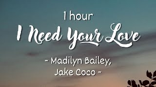 1 HOUR  Lyrics Calvin Harris ft Ellie Goulding  I Need Your Love [upl. by Relly]