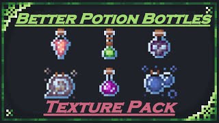 Improved Potion Bottles Minecraft Texture Pack Showcase  Download [upl. by Rozanne385]