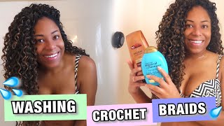 INDEPTH HOW TO WASH CROCHET BRAIDS amp SCALP  POSTWASH MAINTENANCE LIA LAVON [upl. by Naillil]