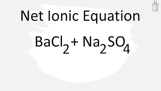 How to Write the Net Ionic Equation for BaCl2  Na2SO4  BaSO4  NaCl [upl. by Adnocahs]