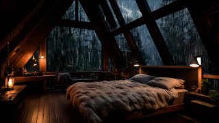 The sound of night rain in the forest  Night rain sound to relax  Soothing sounds help sleep well [upl. by Saxen]