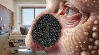 ASMR Treatment Infected big nose Maggot Removal and Trypophobia  YTASMR51 [upl. by Teirtza]