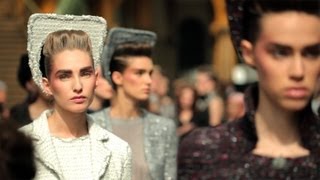 Staging of the FallWinter 201314 Haute Couture Show – CHANEL Haute Couture [upl. by Airdnas]