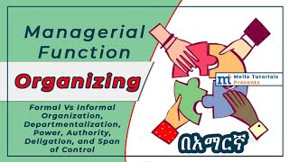 Organizing in Management በአማርኛ [upl. by Yeldar747]