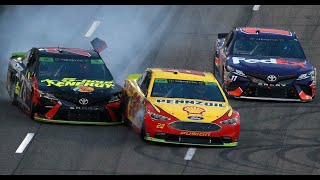 In their own words Logano Truex break down Martinsville finish [upl. by Naffets827]