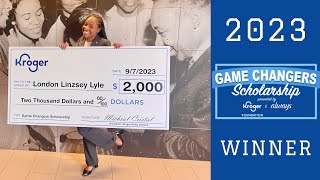 2023 KROGER GAME CHANGERS SCHOLARSHIP WINNER DELTA REGION [upl. by Ymor]