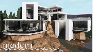 Bloxburg Mansion Modern House  House Build  Roblox [upl. by Mosera161]