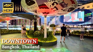 BANGKOK Evening Walk In Downtown Bangkok  MBK Center To Siam Paragon  Thailand 4K HDR [upl. by Negris]