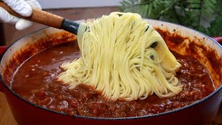 لم تتذوق وصفة سبغايتي مصنوعة بهذه الطريقة من قبل مكرونة رهيبة 😋 A Delicious Spaghetti Recipe [upl. by Reyotal]