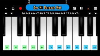 Zor Ki Barsaat Hui  Easy Piano Tutorial With Notes Abhishek Malhan amp Isha Malviya  Perfect Piano [upl. by Aridaj]