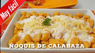 ÑOQUIS DE CALABAZA  MUY FÁCILES Y DELICIOSOS CON TODOS LOS SECRETOS [upl. by Adnuhs]