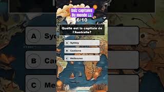 🌍🗺️Quiz capitales du monde quiz culturegenerale cultureg quiztime capitalesdumonde capitale [upl. by Delfeena]