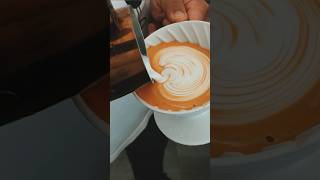 Learning Time Rosetta latteart coffee ☕️ shorts shortvideo latteartist art coffeeart coffee [upl. by Wright]