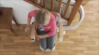 Acorn 180 Curved Stairlift Demonstration [upl. by Ezirtaeb]