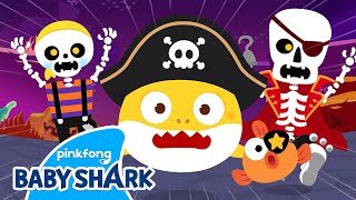 💀Chumbala Cachumbala Skeleton Pirates  Baby Shark Halloween Songs  Baby Shark Official [upl. by Lammond678]