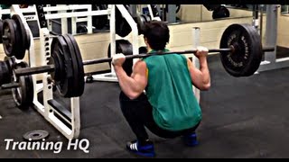 Deep Squat  350 lbs x 10 No Belt 2x Bodweight  20 yr old [upl. by Edyth]