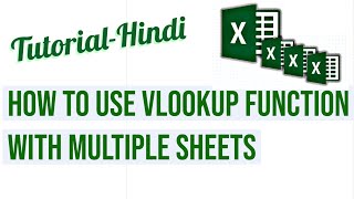 How TO Use Vlookup Function with Multiple sheets  Hindi [upl. by Adrianne]