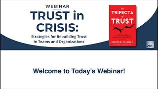 TRUST in CRISIS Strategies for Rebuilding Trust in Teams and Organizations [upl. by Matta]