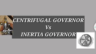 Mech Dose 153CENTRIFUGAL GOVERNOR Vs INERTIA GOVERNOR FROM THEORY OF MACHINES [upl. by Woermer]