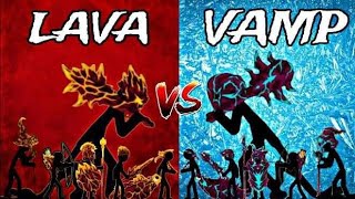 Lava stickman vs vamp stickman  Stickman costume tournament 2  stick war legacy komikAnFiDi [upl. by Tally]