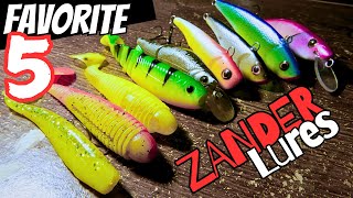 My Favorite 5 ZANDER Lures [upl. by Etnoved843]