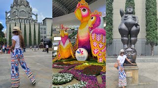 Medellín Feria De Las Flores HUGE Flowers Festival  Plaza Botero  Cafe Hopping in LAURELES [upl. by Meredeth75]