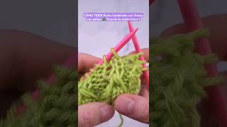 CÓMO TEJER Punto Combinado con Trenza a Dos Agujas 🌿 Tutorial de tejido [upl. by Yeznil]