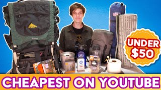 Cheap Camping Gear for Beginners  Full Backpacking Kit Under 50 [upl. by Retxab502]