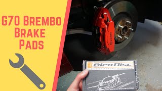 EASY Step by Step Brembo Brake Pad Replacement  Genesis G70 [upl. by Audwin435]